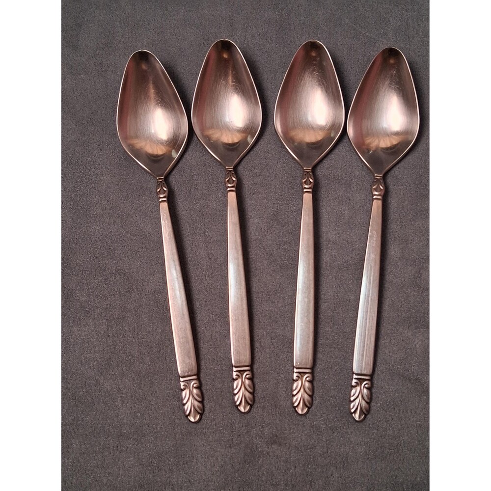 International Silver Norse Teaspoons (4) Stainless Modernist